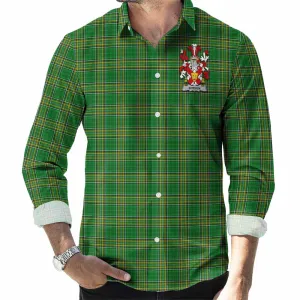 Bodkin Irish Clan Tartan Long Sleeve Button Up with Coat of Arms