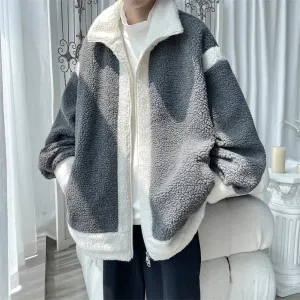 ChicMy-Fall Outfits  2024 New Men Fleece Fluffy Jacket Warm Cashmere Coat  Autumn New  Lightweight Couple Jackets Hip Hop Harajuku Youth Streetwear