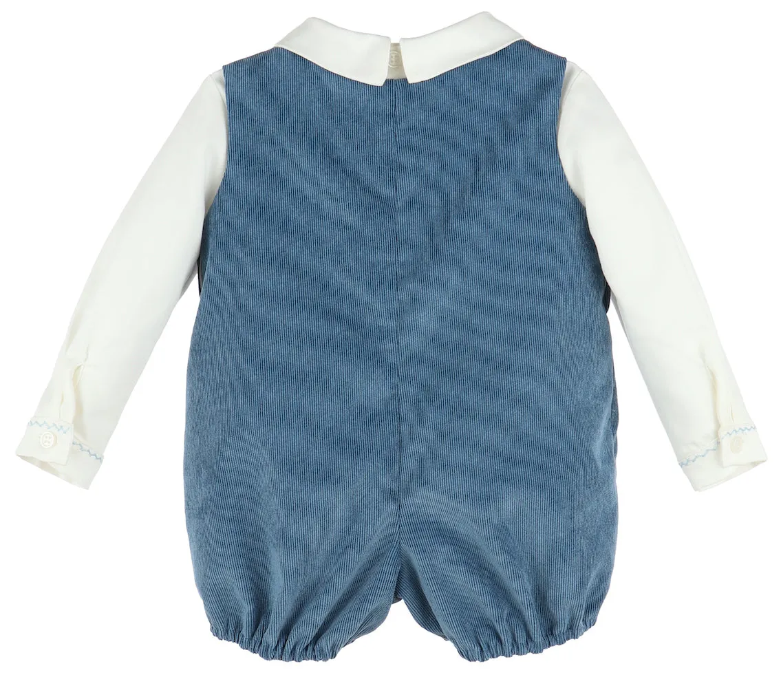Corduroy Blue Romper
