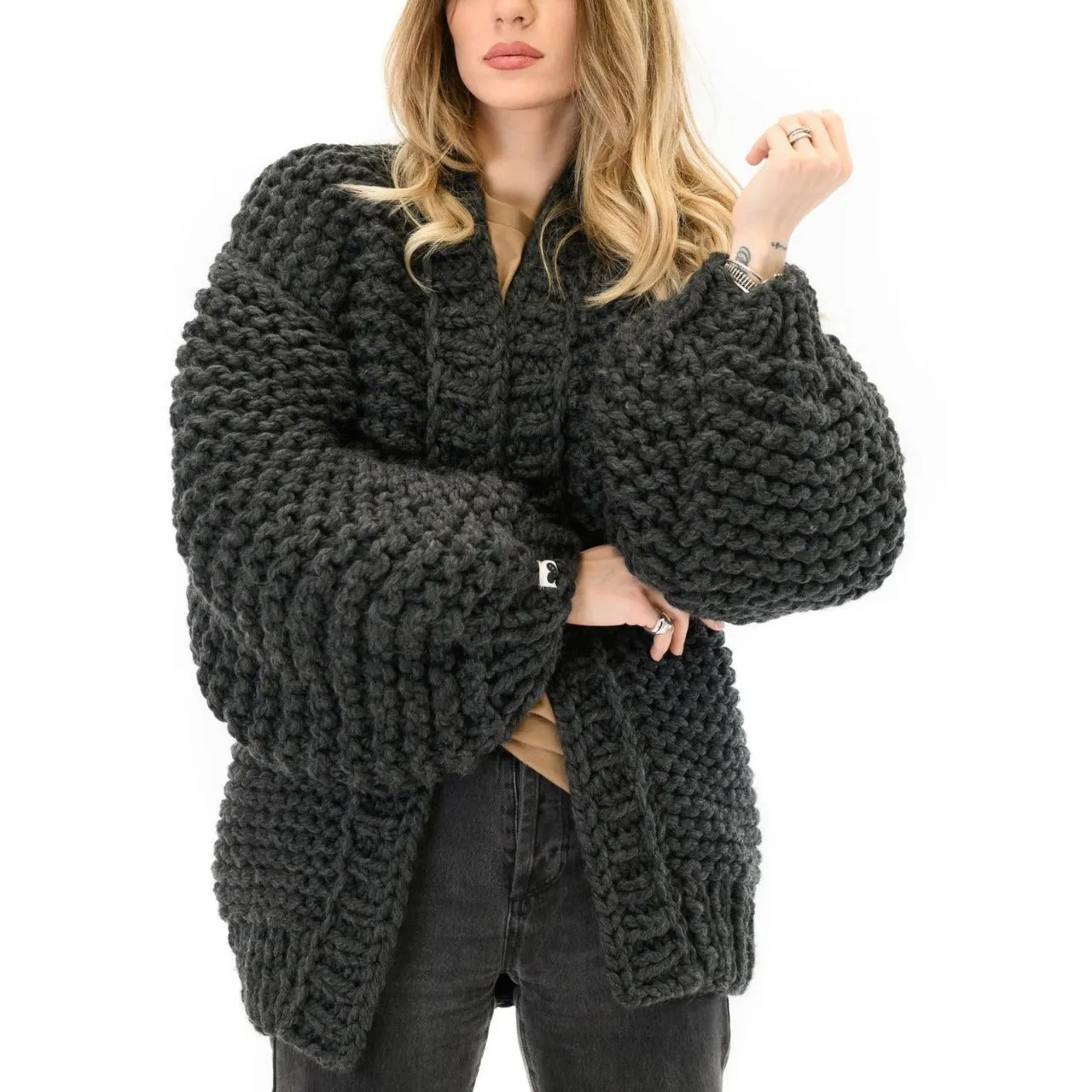 Flytonnshop fall outfits women 2024 Autumn and Winter Hand-Woven Ins Lazy Style Coat Blogger Sweater for Women