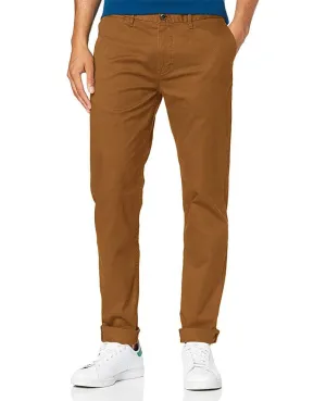 Stuart Stretch Cotton Chinos Regular Slim Fit Braun Walnut