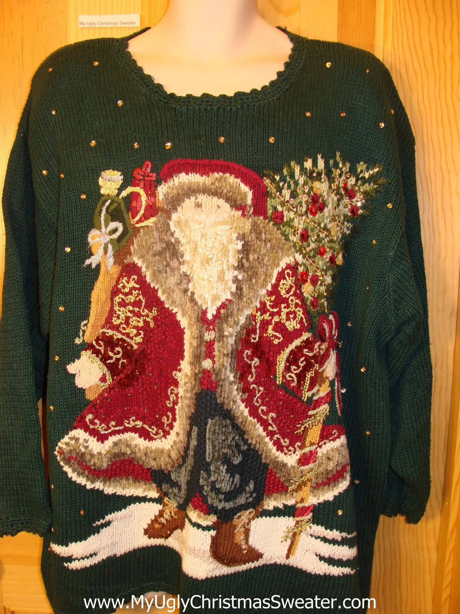 Ugly Green Christmas Sweater Womens Mens XXXL
