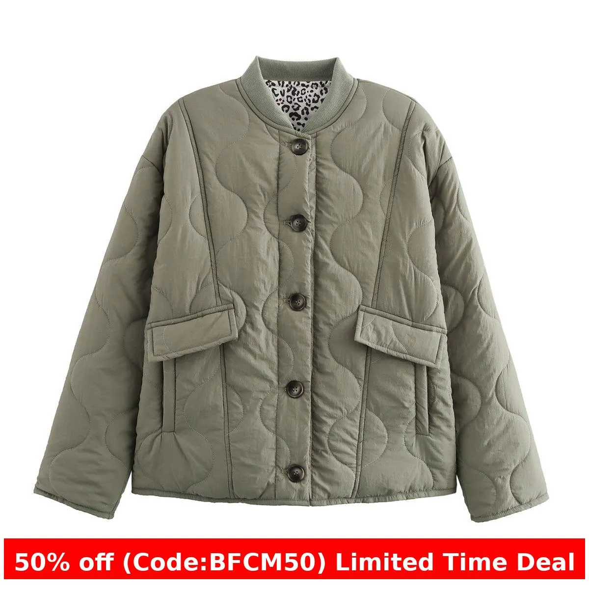 Wenkouban Winter outfits Cyber Monday 2024 chill guy Jacket Loose Retro Leopard Coat Jacket