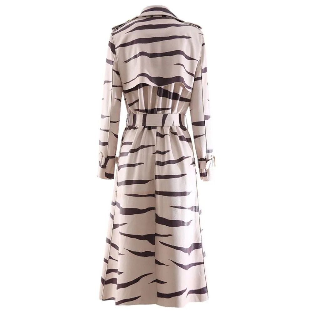 Women's Belted Long Trench Coat